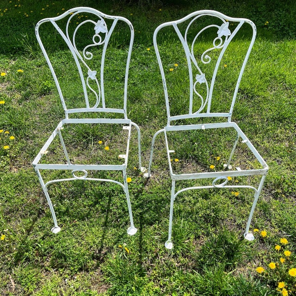 White Wrought Iron Patio Furniture Etsy