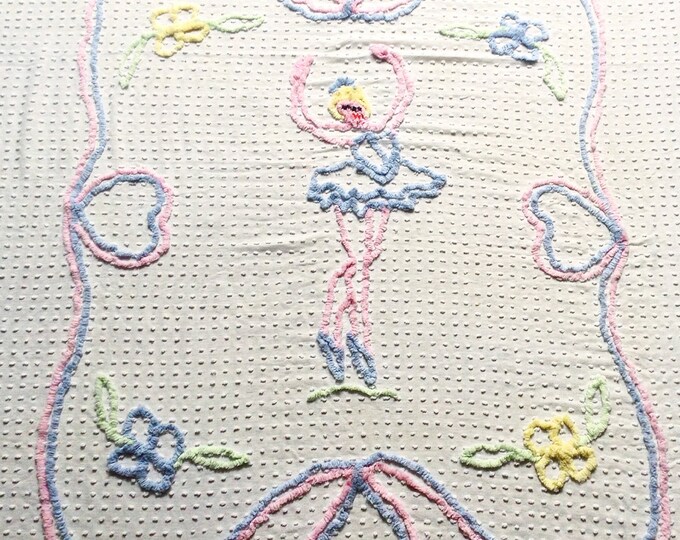 Ballerina Chenille Bedspread / Fragment / Light Weight / White Etsy