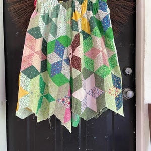 Tumbling Blocks Quilt Top Bloomers / Quilt Patchwork / 34-36” Waist / 100% Cotton