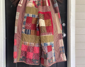 Quilt Top Palazzo Pants / Quilt Patchwork / 30-34” / 100% Cotton