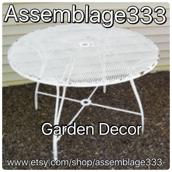 Wrought Iron GardenTable /Garden Table / Mid century / | Etsy