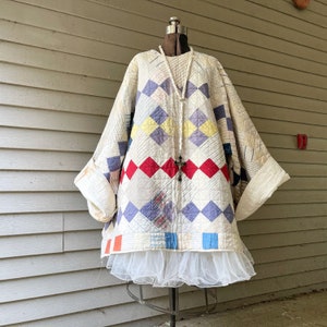 Quilt Coat / 1930s Quilt / Kimono Sleeve / One Size Fits Most ...