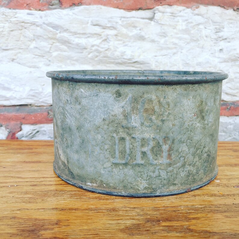 Dry Measure / 2 Quart / Galvanized Quart Container Etsy