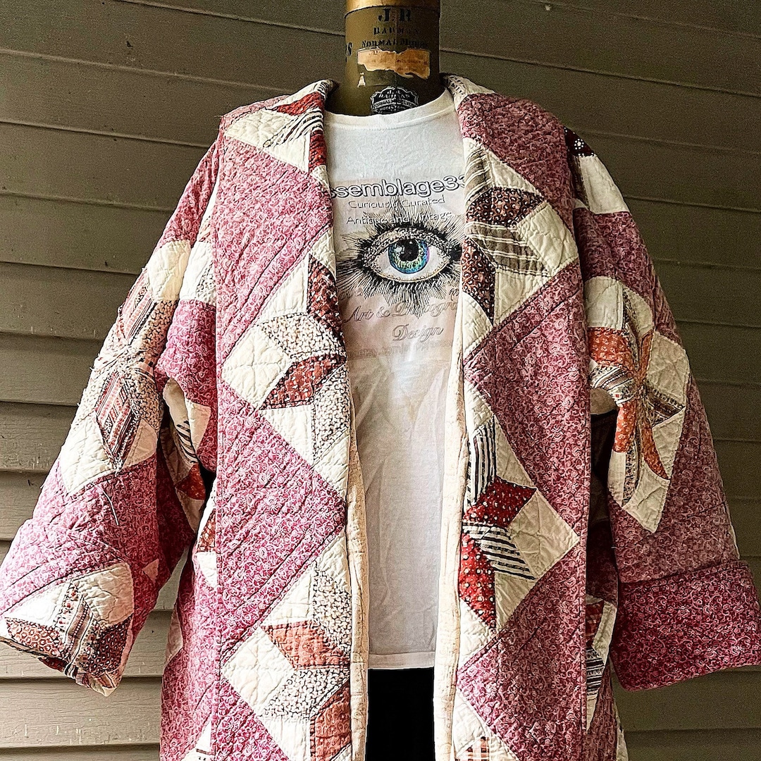 Quilt Coat / 1930s Quilt / Kimono Sleeve / One Size Fits Most - Etsy