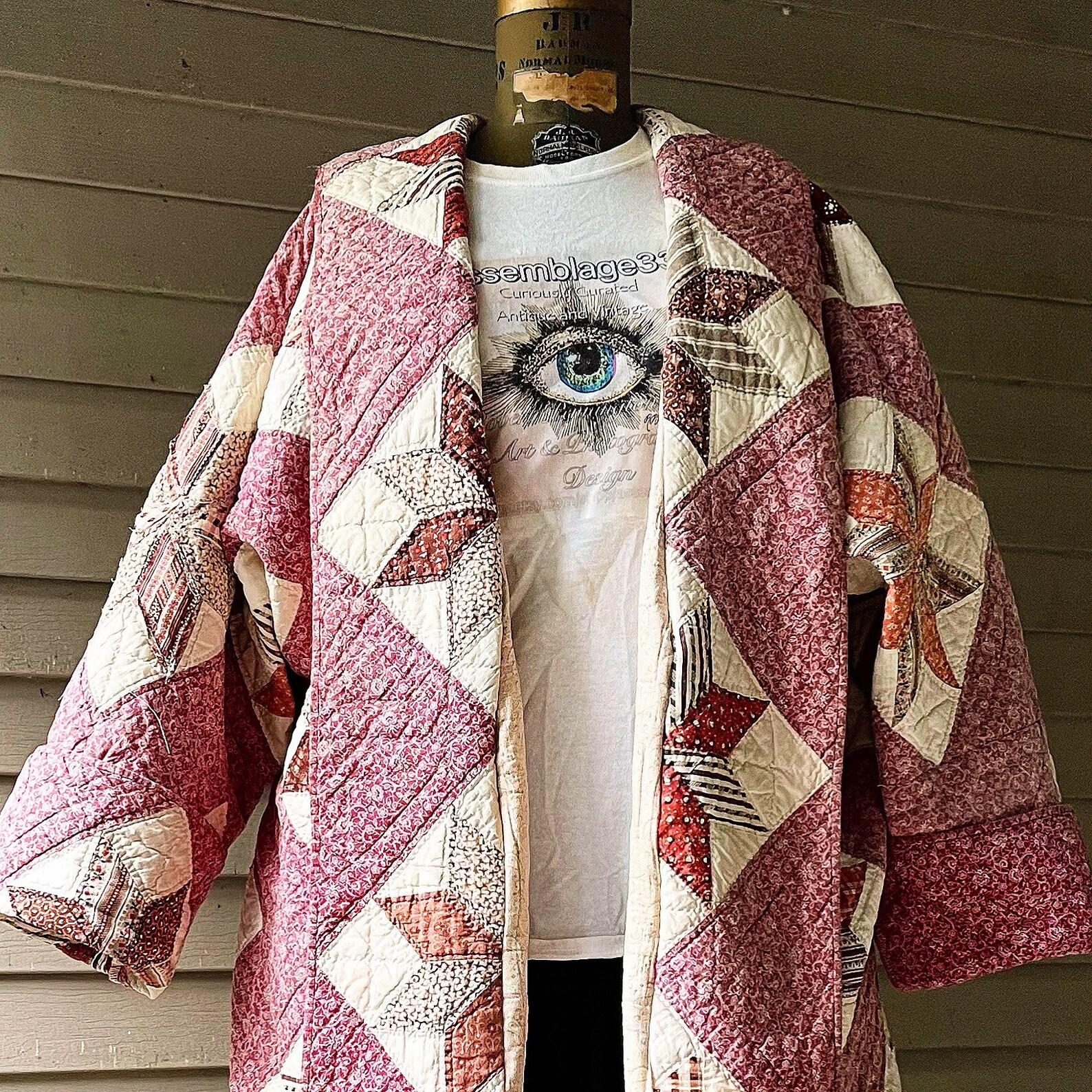 Quilt Coat / 1930s Quilt / Kimono Sleeve / One Size Fits Most Etsy