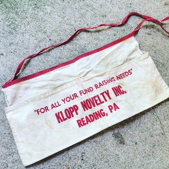 Money Apron / 1940's / All Cotton