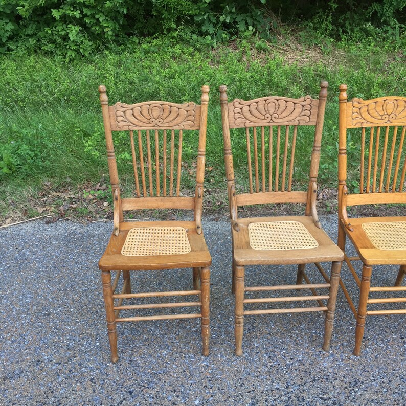 Farm Chairs / Farmhouse Chic / Set of Four Etsy
