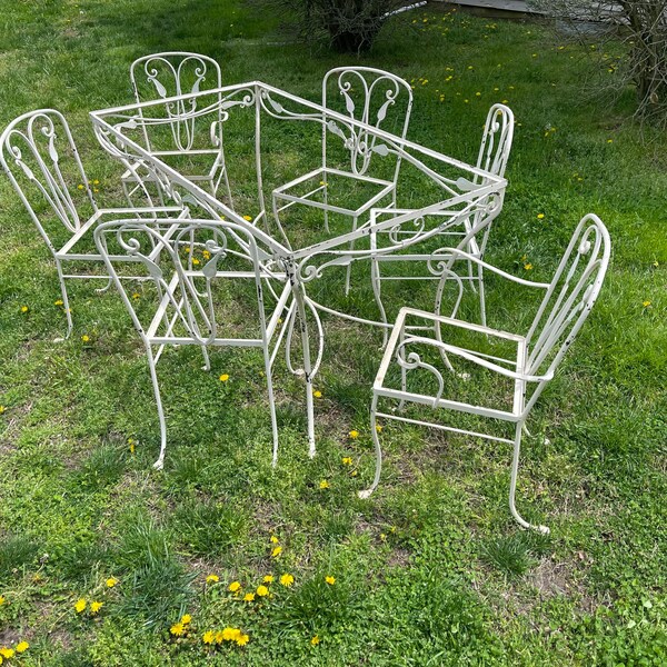 Wrought Iron Chairs Etsy