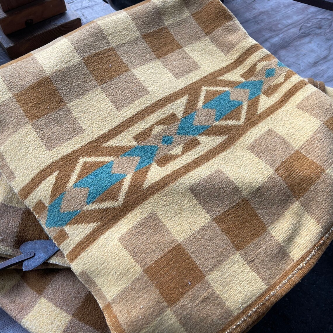 Camp Blanket / Cotton/Wool / 74 X 84 / 1940s Etsy