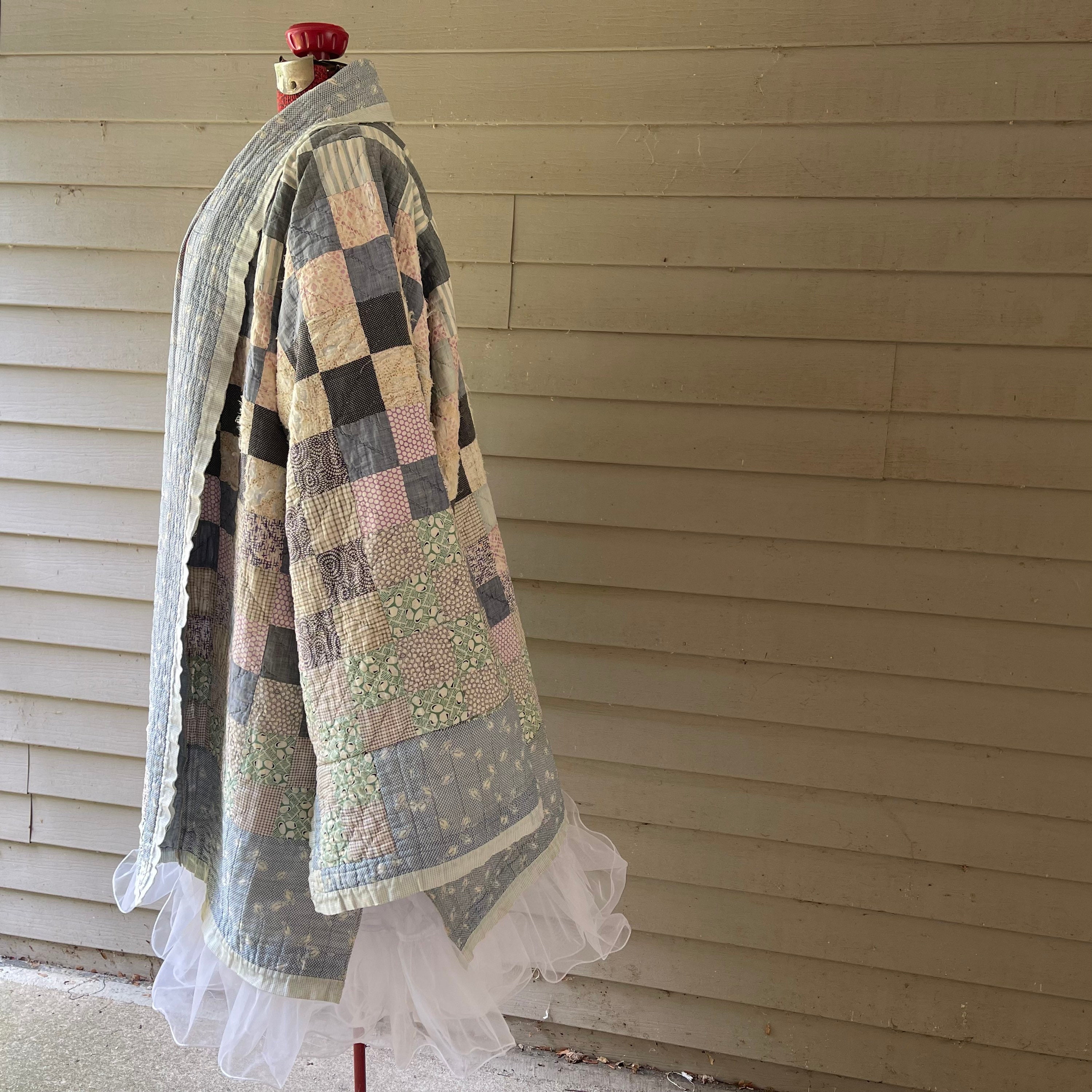 Quilt Coat / 1930s Quilt / Kimono Sleeve / One Size Fits Most | Etsy