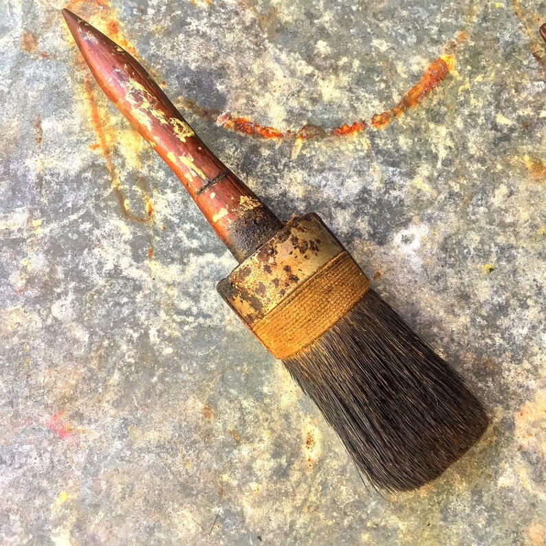 Paint Brush / Wooden Handle / Hardwood Handled Brush / Natural Etsy