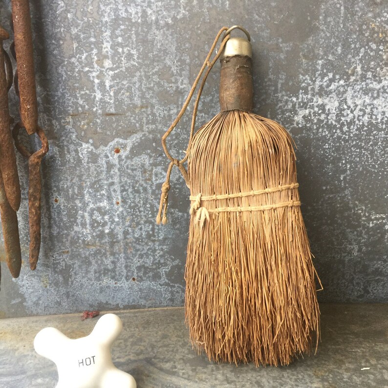 Whisk Broom / Vintage Straw Broom Etsy