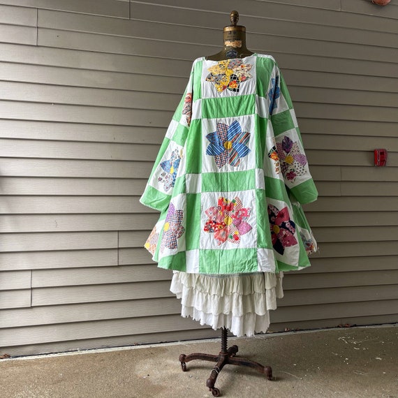 Quilt Patchwork Swing Dress / Farm Dress / One Size Fits XL | Etsy