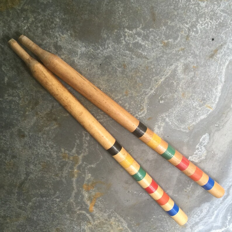 Croquet Stakes / Pair / 16 Etsy