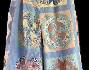 Quilt Top Palazzo Pants / 33”- 36” Waist