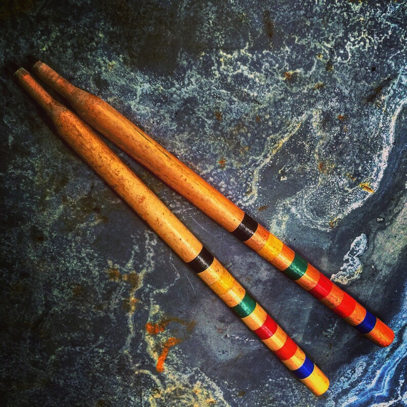 Croquet Stakes / Pair / 16 Etsy