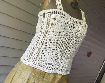 Cotton Crocheted Camisole / M