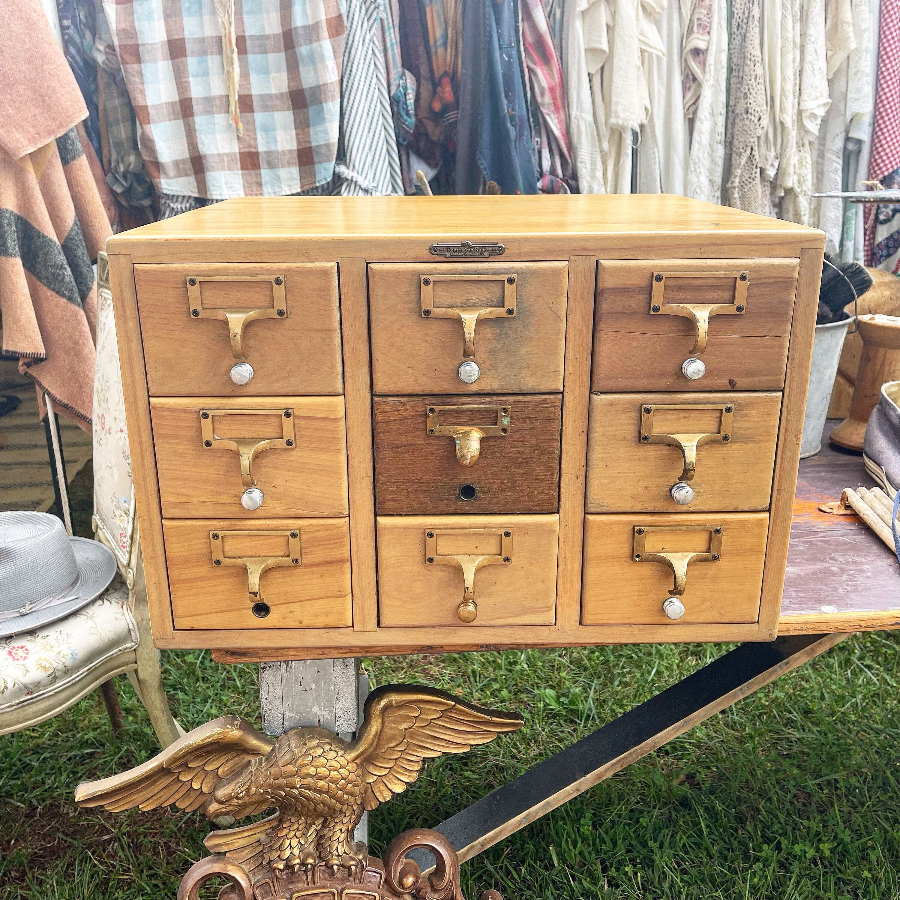 Wooden Card Catalogue / 20 X 17.5 X 13 / Drawer File / File - Etsy