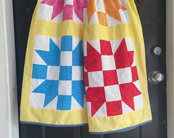 Quilt Top Palazzo Pants / Quilt Patchwork / 33-36” / 100% Cotton