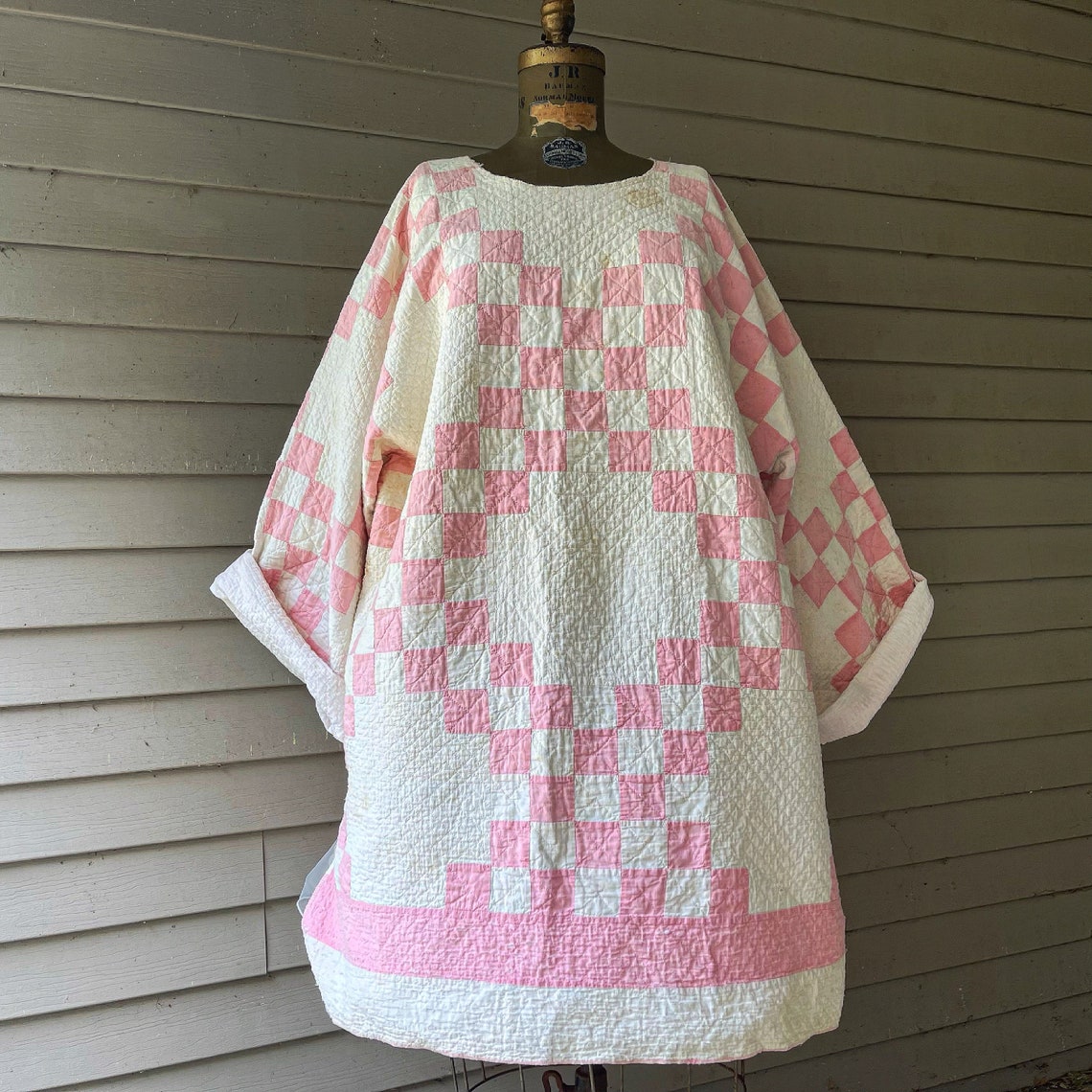 Quilted Jumper / 1930s Quilt Jumper / Kimono Sleeve / One Etsy