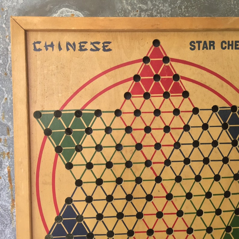 Chinese Checkers Game Board / Milton Bradley/ 1940's / Etsy