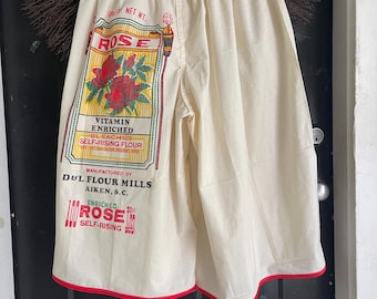 Flour Sack Palazzo Pants / 33-38” / 100% Cotton