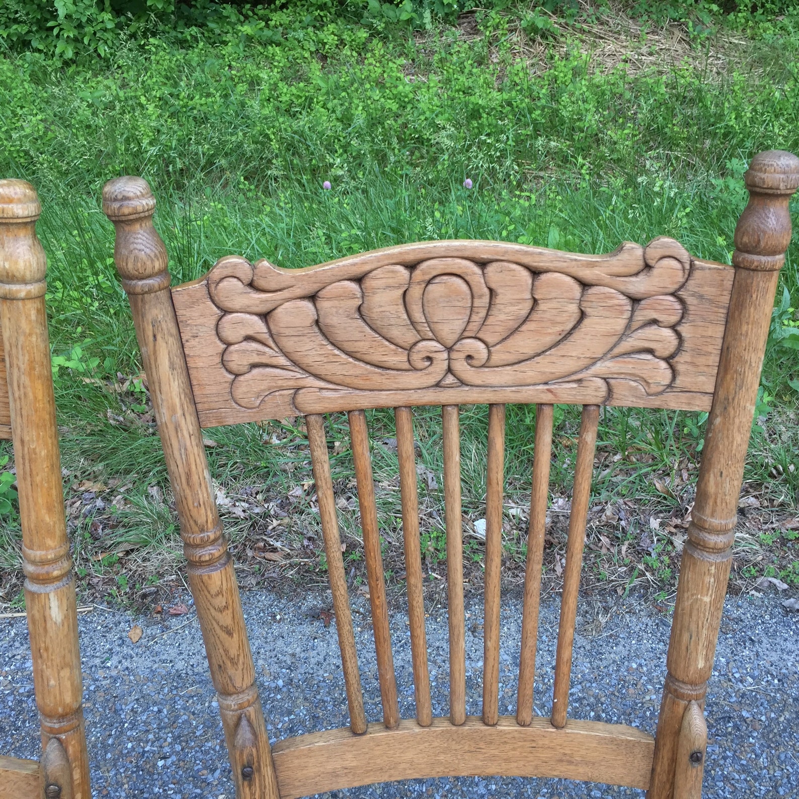 Farm Chairs / Farmhouse Chic / Set of Four Etsy