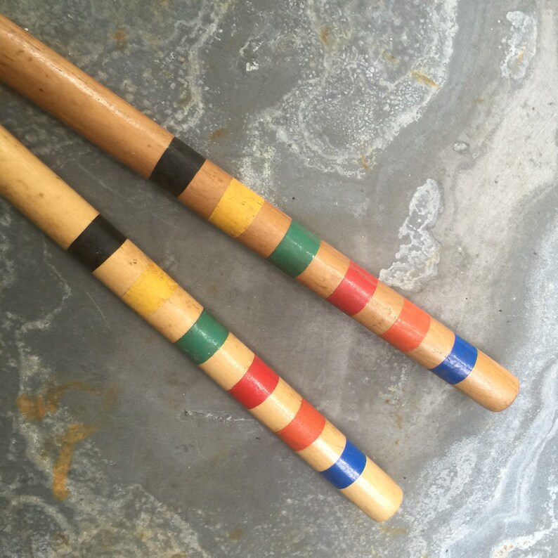 Croquet Stakes / Pair / 16 Etsy