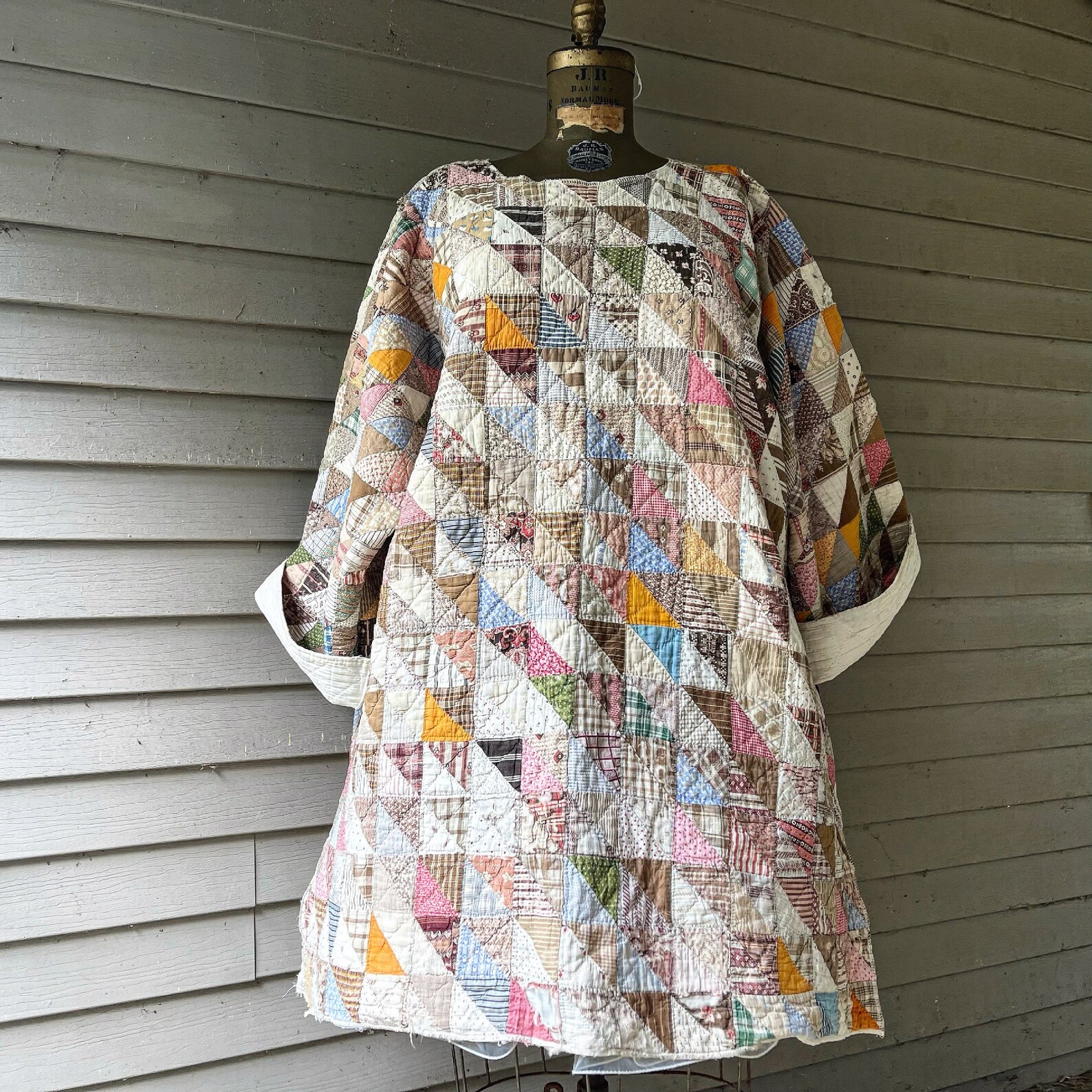 Quilted Jumper / 1930s Quilt Jumper / Kimono Sleeve / One Etsy