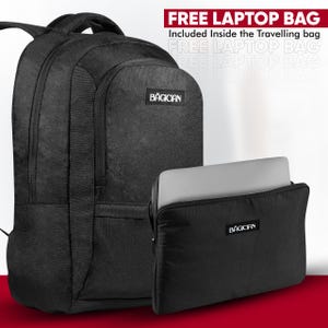 Men Medium Capacity Anti Theft Backpack For Work & Travel Sports Gym School With Free Laptop Bag Inside