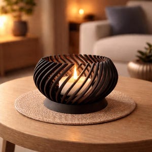Design atemporal - porta-velas - Elegante suporte para velas pequenas, ideal para espaços minimalistas e de estilo escandinavo.
