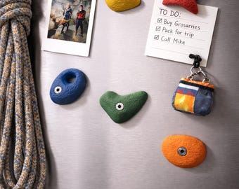 Magneti da arrampicata con design Boulder – Magneti da frigorifero per arrampicatori e amanti del bouldering | Idea regalo per gli appassionati di arrampicata (set da 6)