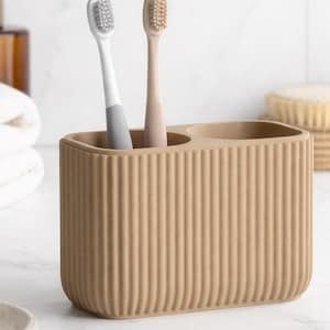 Puristischer Zahnbürstenhalter – modern & zeitlos | 3D Druck Badezimmer Organizer | Zahnputzbecher Set - Alternativ Pflanztopf