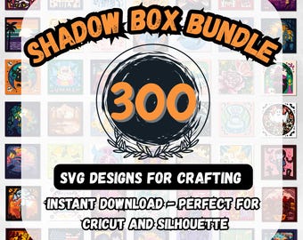 3D Shadow Box SVG Bundle, 300 Layered Papercut Designs, Halloween, Christmas, Love, Nature, Holiday Cricut Silhouette Home Decor DIY Craft