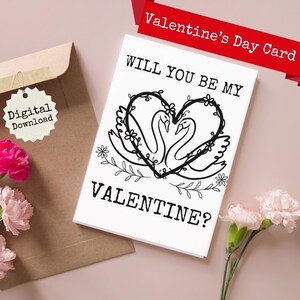 Tarjeta digital para el día de San Valentín en formato PDF