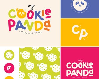 Custom Branding Package, Boho & Retro Logo Design, Modern Brand Identity Kit, Professional Logo Maker, Playful Logo with Canva Editables