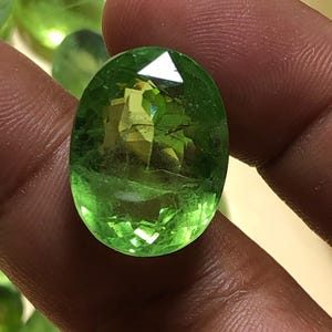 24.620 Carat Natural Peridot Loose Gemstone | Vibrant Green Cushion Cut
