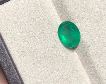 Zambian Emerald 3.250 Carat | Natural Loose Gemstone | Polished Green Stone for Jewelry