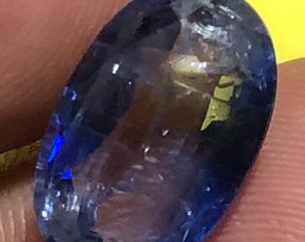 Naturlig blå safir oval ädelsten | Ceylon 14,2x8,9 mm | Smyckessten