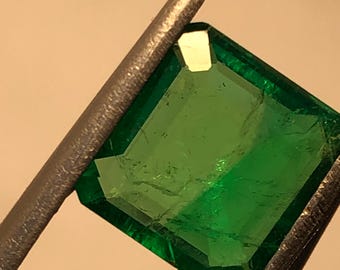 1.50 Carat Panjshir Emerald – Vivid Green Natural Faceted Square Cut Loose Gemstone | Afghan Emerald