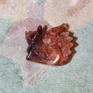 9 Tailed Fox Crystal Carving  Moss Agate, Fire Quartz, Rose Quartz  Mystical Spirit Animal Figurine Etsy