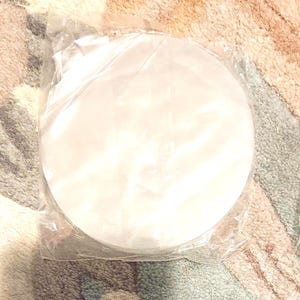 Satin Spar Selenite Charging Station Flat Circular Crystal Cleaning,Liquid Light