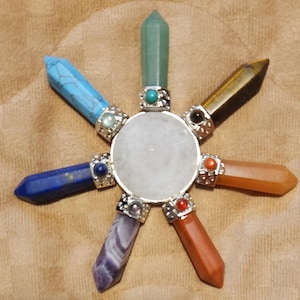 Energy Generator Star, Semi Precious Stones, Gemstone Energy Generator, Meditation Aid, Gemstone Generator, Gemstone Star