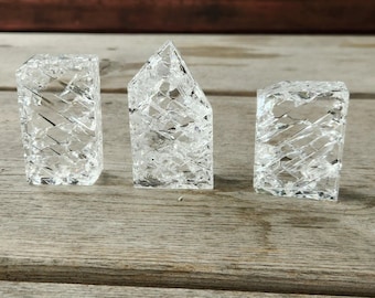 Fire and Ice Crystal Tower Crackle Quartz, Fire and Ice Quartz, Cracked Quartz, Spiritual, Healing , Crystal Collection, Crystal Point,