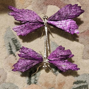 Aura Kyanite Crystal Dragonfly, Peacock, Blue, Purple Kyanite Crystal with Titanium Aura, Healing Decor Gift , Metaphysical Properties Etsy