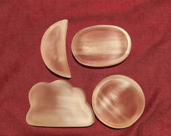 Small SATIN SPAR Selenite Charging Bowls, Crystal Cleansing, Selenite Crystal, Energy Cleansing,  Selenite Bowl, Charged Crystals, Crystal