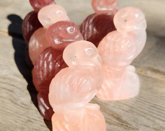 Beautiful Strawberry Quartz and Rose Quartz Flamingos, Flamingos, Strawberry Flamingo, Rose Flamingo