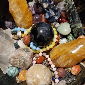 Crystal Healing Mystery Box  Metaphysical Treasures, Natural Gemstones, Fossils, Large Spheres & Jewelry