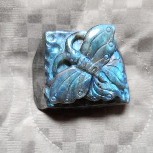 Flashy Labradorite Butterfly, Butterfly Gift, Nice Labradorite, Blue Lab, Brilliant Flashes of Color Called Labradoressence