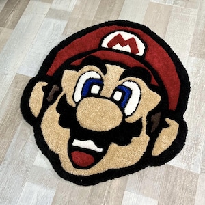 Custom Retro Gaming Rug: Handcrafted Pixel Art Wool Rug
